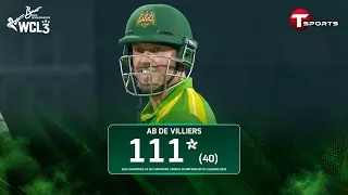 AB de Villiers’ unbeaten 111 off just 40 balls! | WCL-2026 | T Sports
