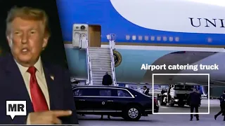 Trump Hilariously Struggles To Explain His Secret Plane Switch