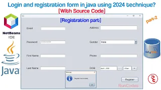 Login and Registration - Java How to Create a User Registration Form in Java using MySQL Database