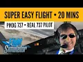 PMDG 737 MSFS - Easy Tutorial Full Flight with Autoland with Real 737 Pilot