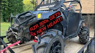 Engine swapping my RZR800s in 4 minutes