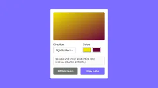 Build A Gradient Color Generator in HTML CSS and JavaScript Gradient Generator in JavaScript