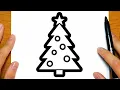 HOW TO DRAW AND COLOR A CHRISTMAS TREE Easy drawings
