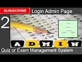 2 Quiz or Exam Management System in java - Login Admin Page JFrame Mysql Database Netbeans IDE