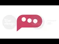 Chat bubble with three dots jumping 2D loading animation