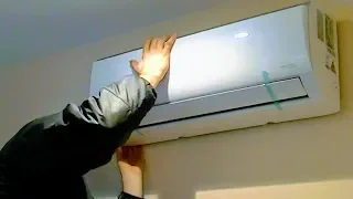 AIR CONDITIONER DETAIL INSTALL SPLIT DUCTLESS AC HEATING INVERTER MINI PUMP SYSTEM SETUP DIY HOW TO
