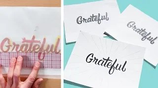 Tracing Transferring Words to Paper Hand Lettering for Beginners