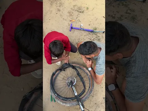 Mene cycle ka puncture nikalna sikh liya 🙌🎊 #countrytellers #minivlog