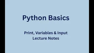 Print Variables Input in Python - For Absolute Beginners