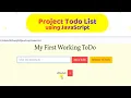 To do List App in JavaScript Part
