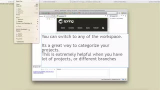 How to create a new workspace in Eclipse