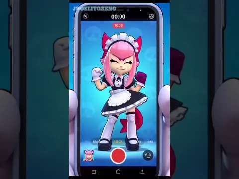 Animación Brawl Stars Melodie con traje de sirvienta #shorts #animación #brawlstars
