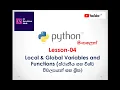 Local Variable Global Variable and Functions - ICT Python Programming Lesson-4