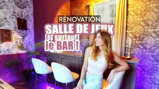Avant-Après: Le bar de la salle de jeux est fini !