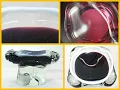 Murano Glass Heavy Ashtray Vintage For Cigar Cigarette Cranberry White Clear