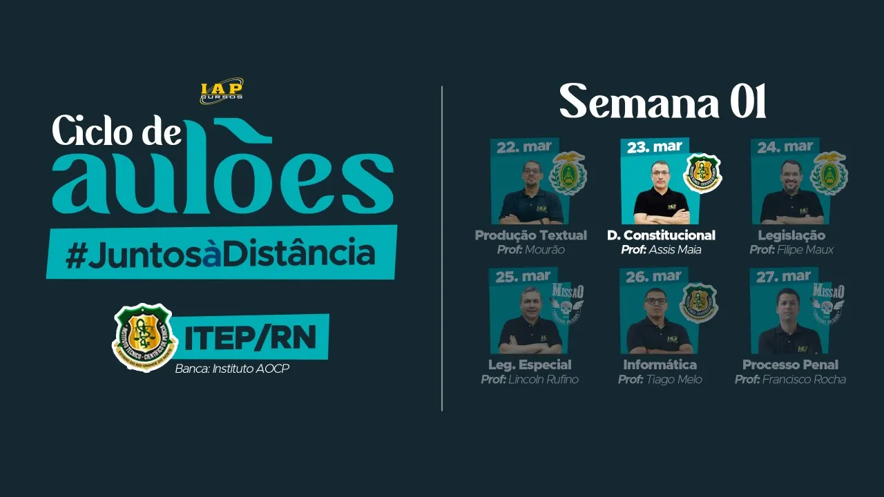LIVE: D. CONSTITUCIONAL PARA O CONCURSO DO ITEP/RN.