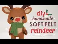 Easy Felt Reindeer Ornament Tutorial Step-by-Step Sewing Pattern