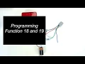 Timer Function 18 and 19 programming