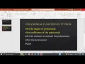 Part 4 Setting the Degree coefficients of the Polynomial Function in Python