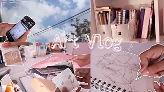ارت فلوق رسم فتح مشتريات تجهيز للخروج والتسوق وأكثر من ذلك Art Vlog 