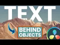 Add TEXT behind OBJECTS in DaVinci Resolve Tutorial for Beginners