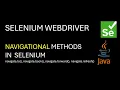 Selenium WebDriver Browser navigation methods to back forward refresh