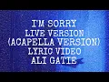 Download Lagu I’m Sorry, Ali Gatie, Live version, Acapella version, lyric video