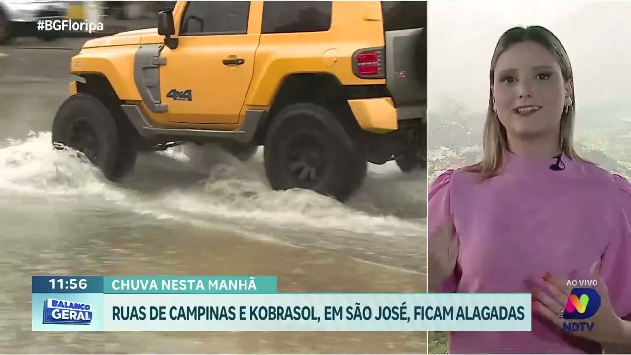 São José sob água: chuvas intensas causam alagamentos em diversas ruas