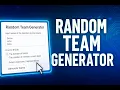 Random Team Generator Online for Free