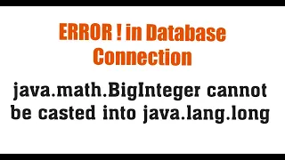 java math biginteger cannot be casted to java lang long