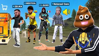 HABLANDO CON VOZ DE FAMOSOS en FREE FIRE #2 - Adicto al free 😂
