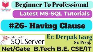 26 - HAVING Clause in SQL Filtering Grouped Data in SQL Queries