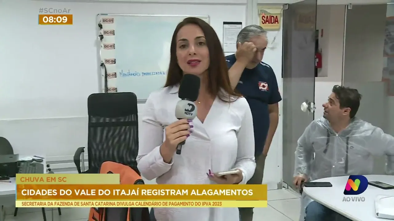 Defesa civil ativa dois abrigos para moradores que sofreram com a chuva em Itajaí