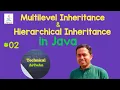 Multi Level Inheritance Hierarchical Inheritance in Java OOP Inheritance