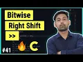 Bitwise Right Shift Operators In C Full Lecture In Hindi By Nirbhay Kaushik