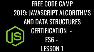 Free Code Camp 2019 - Javascript Algorithms DS Certification