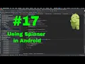 Using Spinner in Android Kotlin - Kotlin Android for beginners