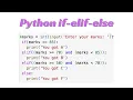Python Lesson19 if-elif-else