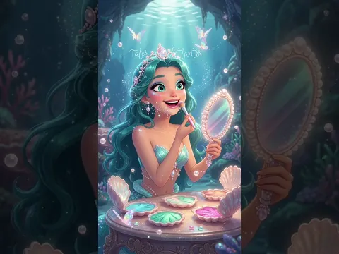 Thalassia’s makeup routine💄💋 #shorts #mermaid #ai