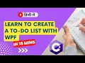 Create Your First WPF App Using Visual Studio With C Beginners Guide explained in Hindi
