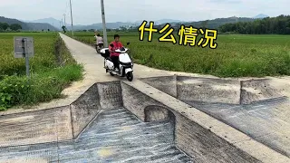 在十字路口画条窄路，路人看到会从上面过吗