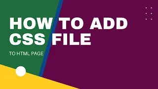 BEGINNERS HOW TO ADD CSS FILE TO HTML PAGE