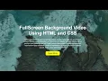 Full Screen Background Page Using HTML and CSS How To Add a Background with HTML CSS
