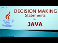 JAVA-10-DECISION MAKING STATEMENTS