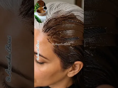 💯Best Grey Hair Solution/Natural Colour At Home #shorts #hairdye #henna #greyhair #youtubeshorts