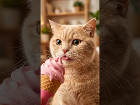 Gato: UN HELADO NUEVO #gatitos DIVERTIDO
