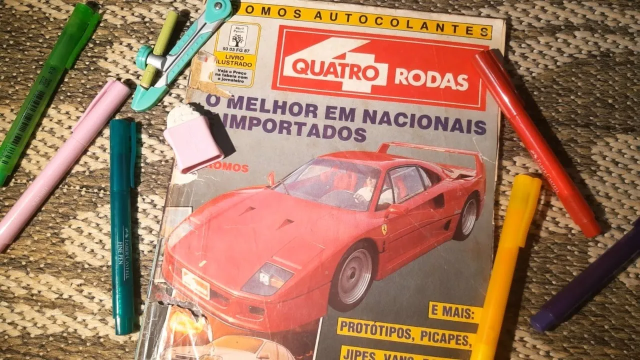 Álbum Quatro Rodas e a primeira advertência no Colégio // Caçador de Carros