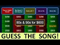 Guess the Song Jeopardy Style Quiz