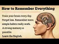 How To Remember Everything Boost Your Memory Graded Reader Learn English With Story