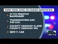 Man who died in crash identified